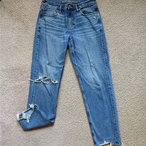 American Eagle Outfitters 90s Straight Leg Jeans Distressed